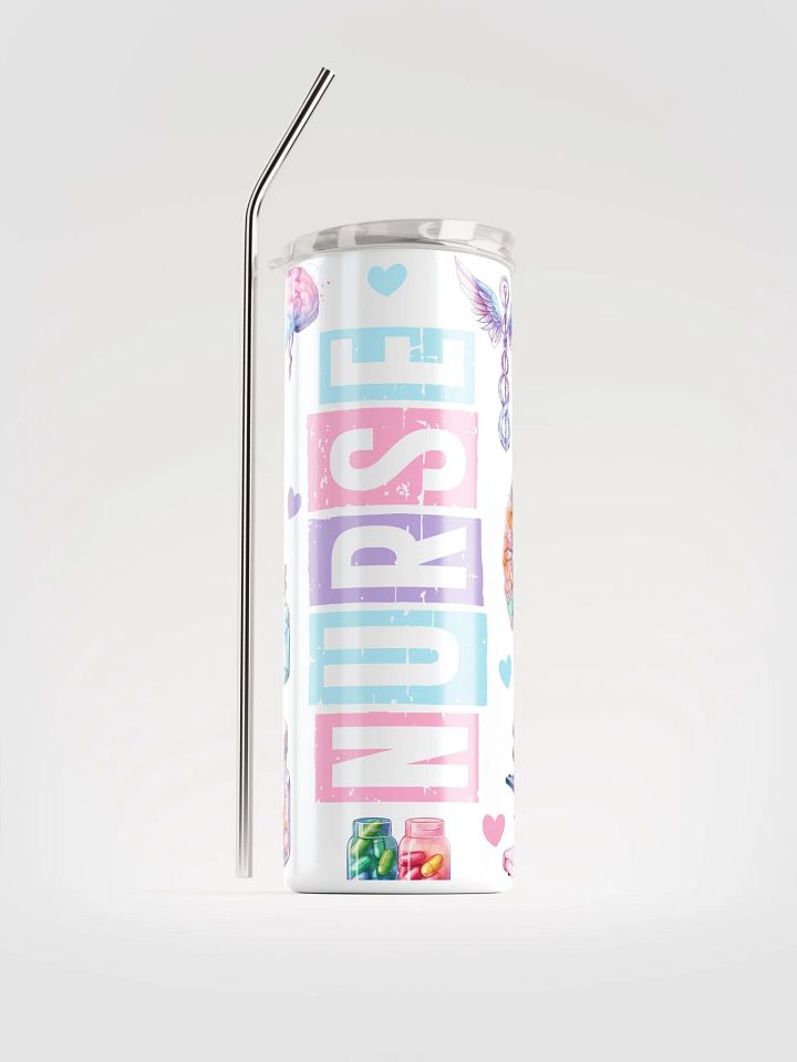 Whimsical Nurse Watercolor Stainless Steel Tumbler product image (1)