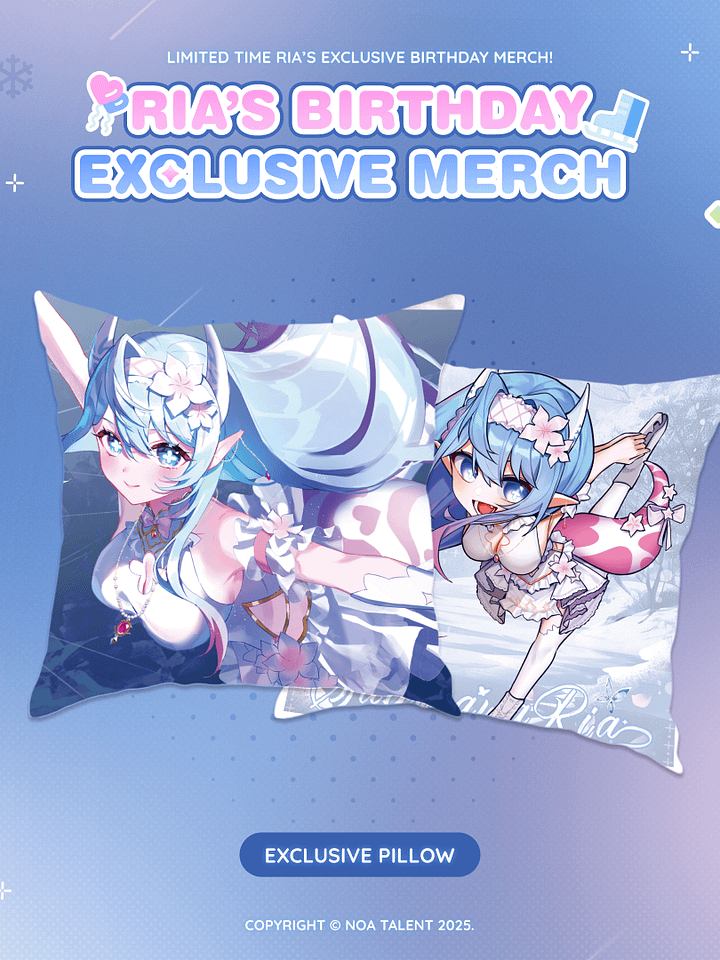 Ria's 2025 Birthday Pillow product image (1)