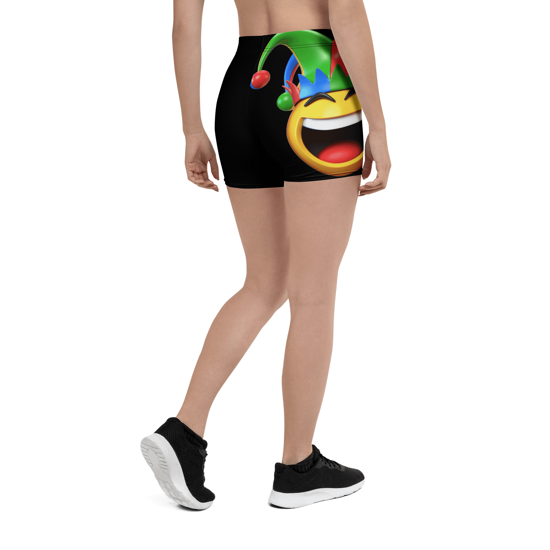 Jester Emoji All-Over Print Shorts product image (2)