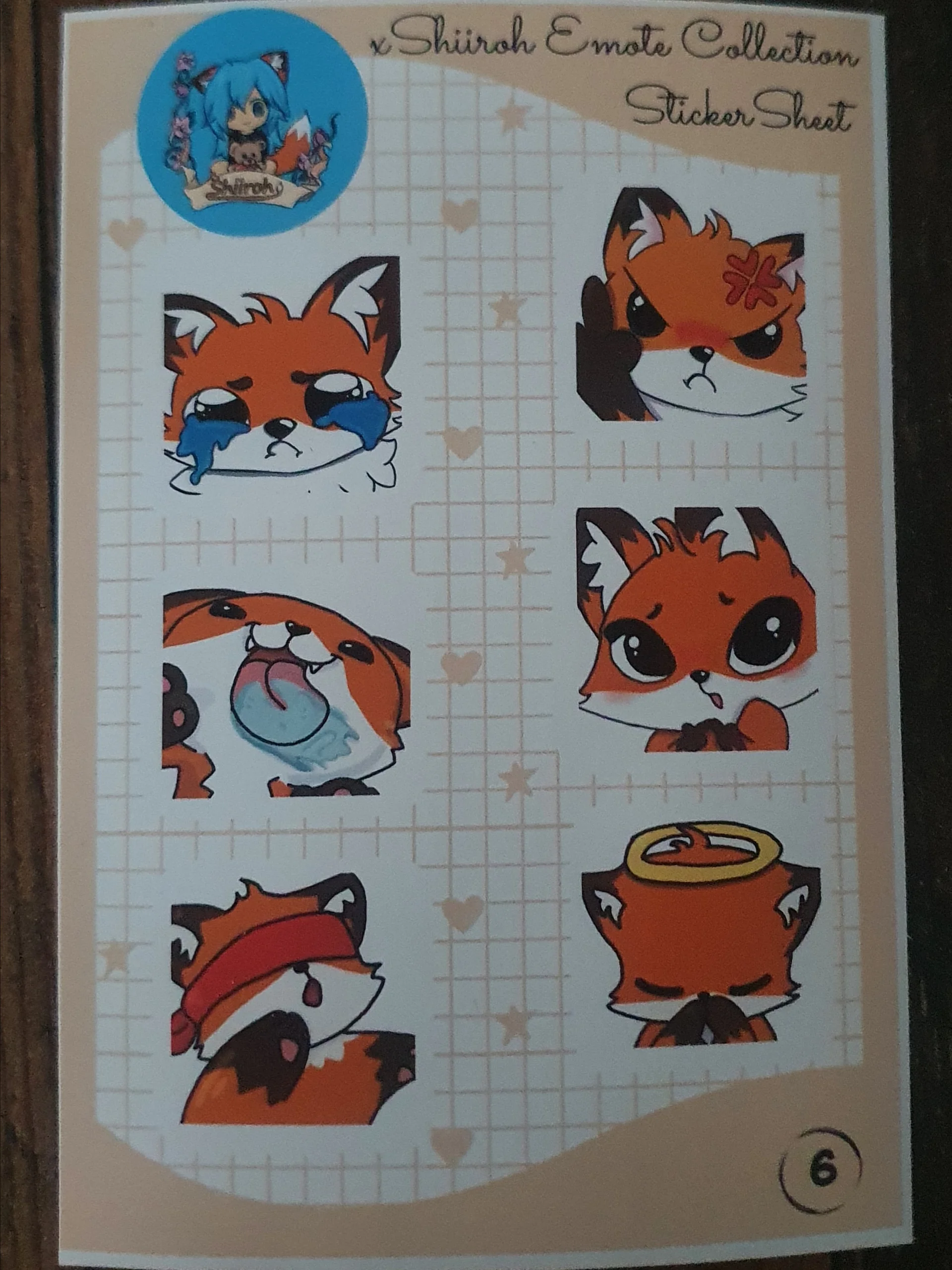 Shiiroh Emote Sticker Sheets product image (7)