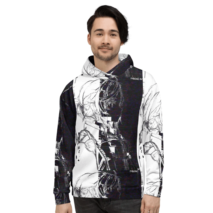 Tactical Military Glitch Anime Girl AOP Hoodie product image (2)