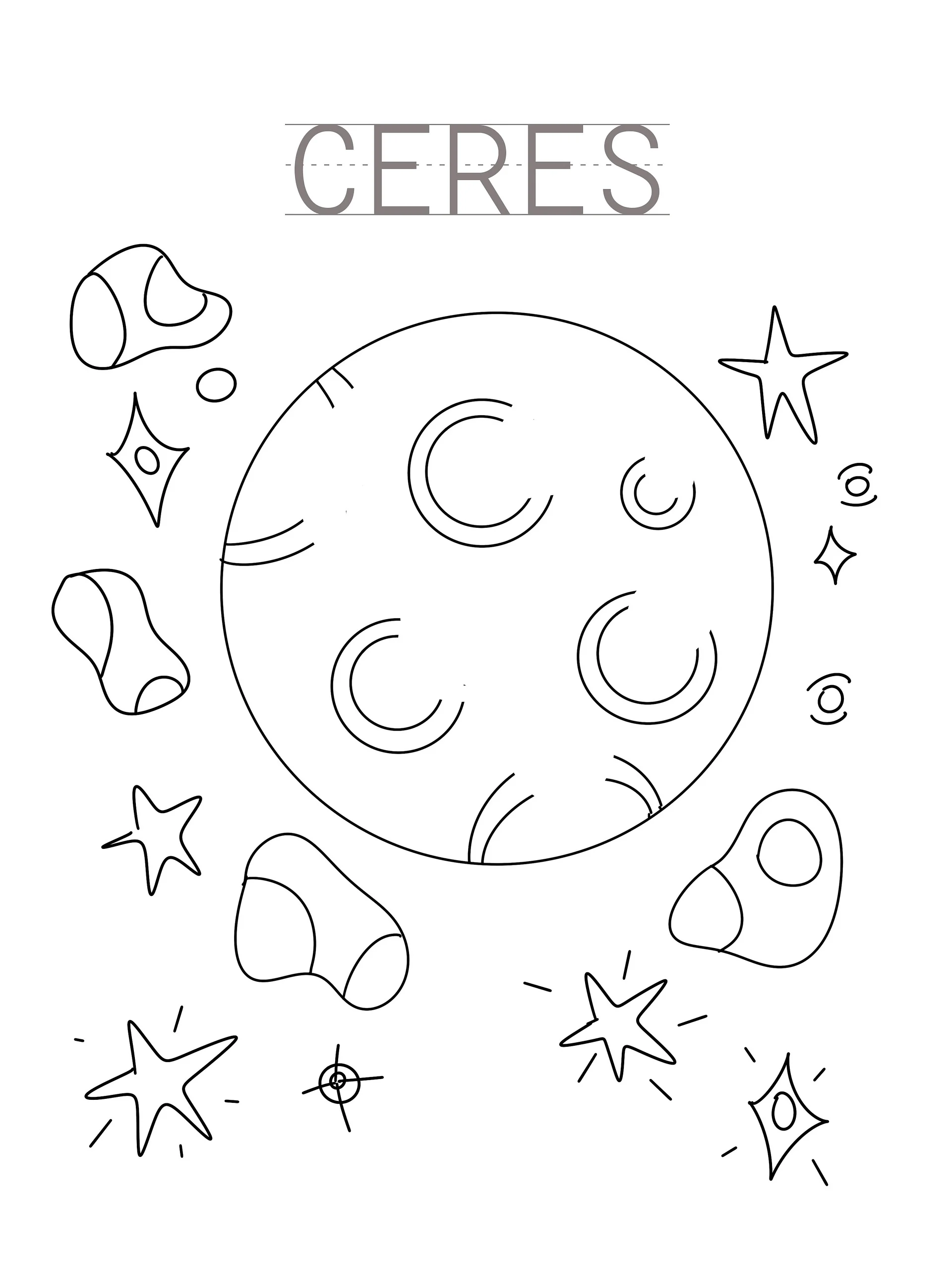 Planet Coloring Book (Digital Download) WITH Dwarf Planets! product image (7)