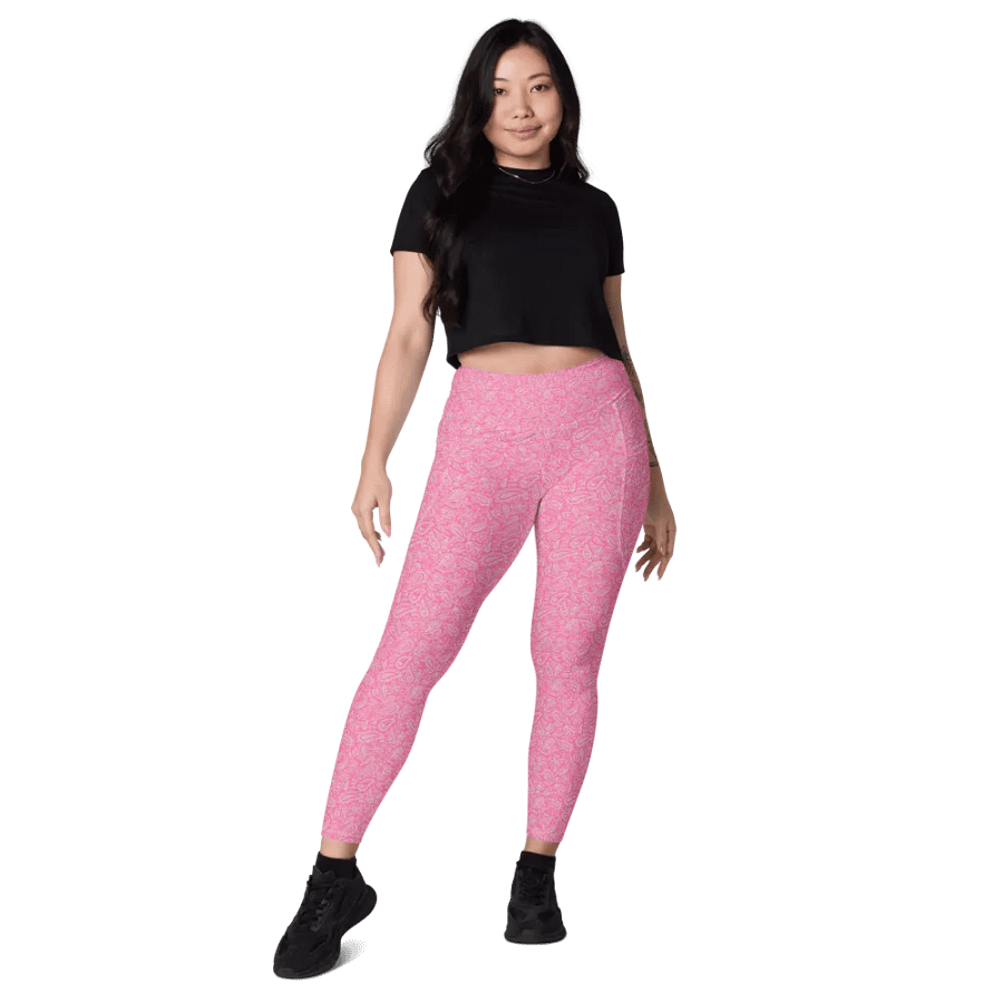 Pink Leggings w pocket product image (7)