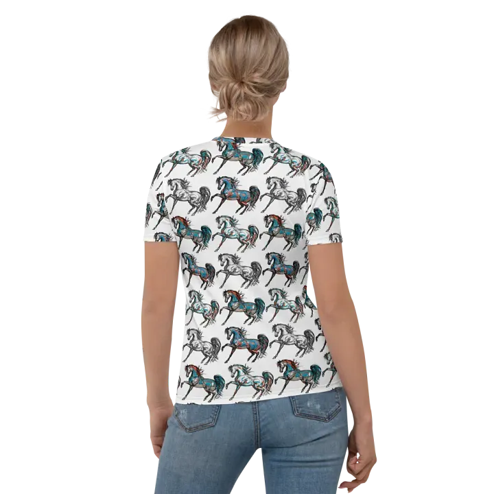 Prancing White Arabian Lady's Short Sleeve Tee product image (1)