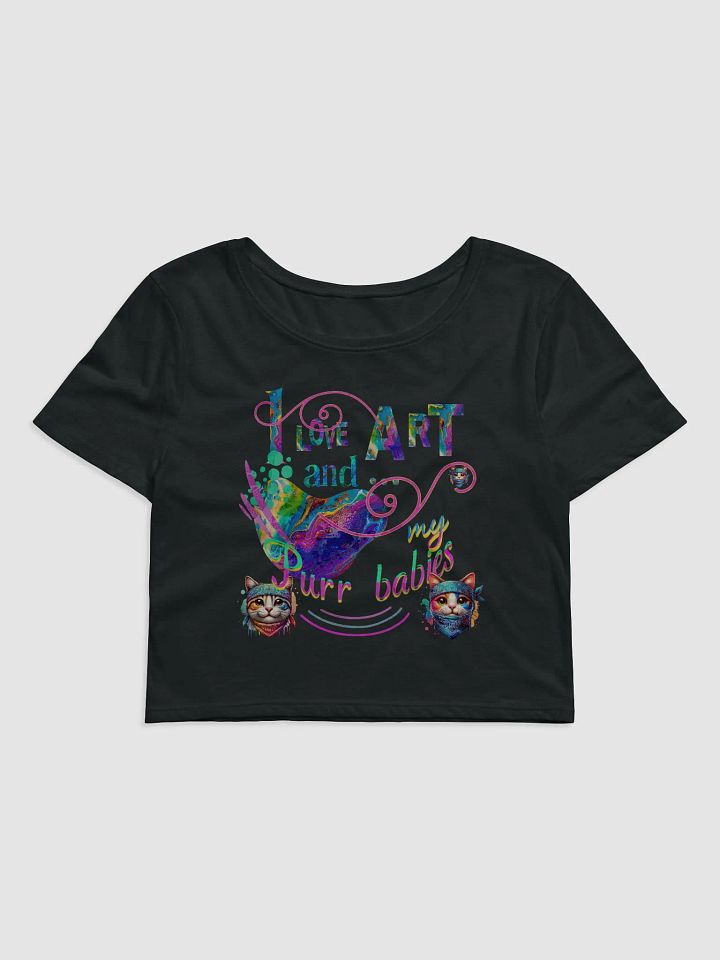 I love Art and my Purry babies crop top product image (1)