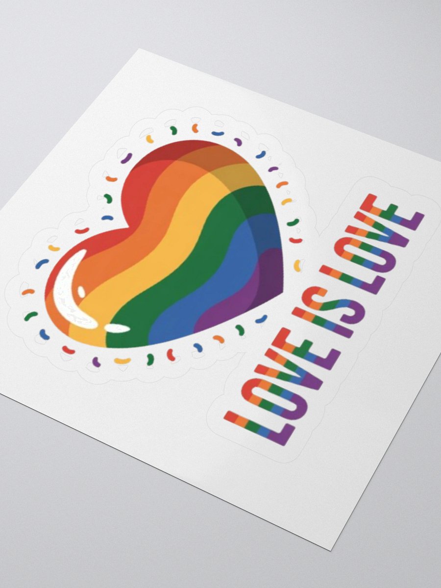 Love Is Love Rainbow Heart Sticker - Celebrate Pride and Inclusivity product image (9)