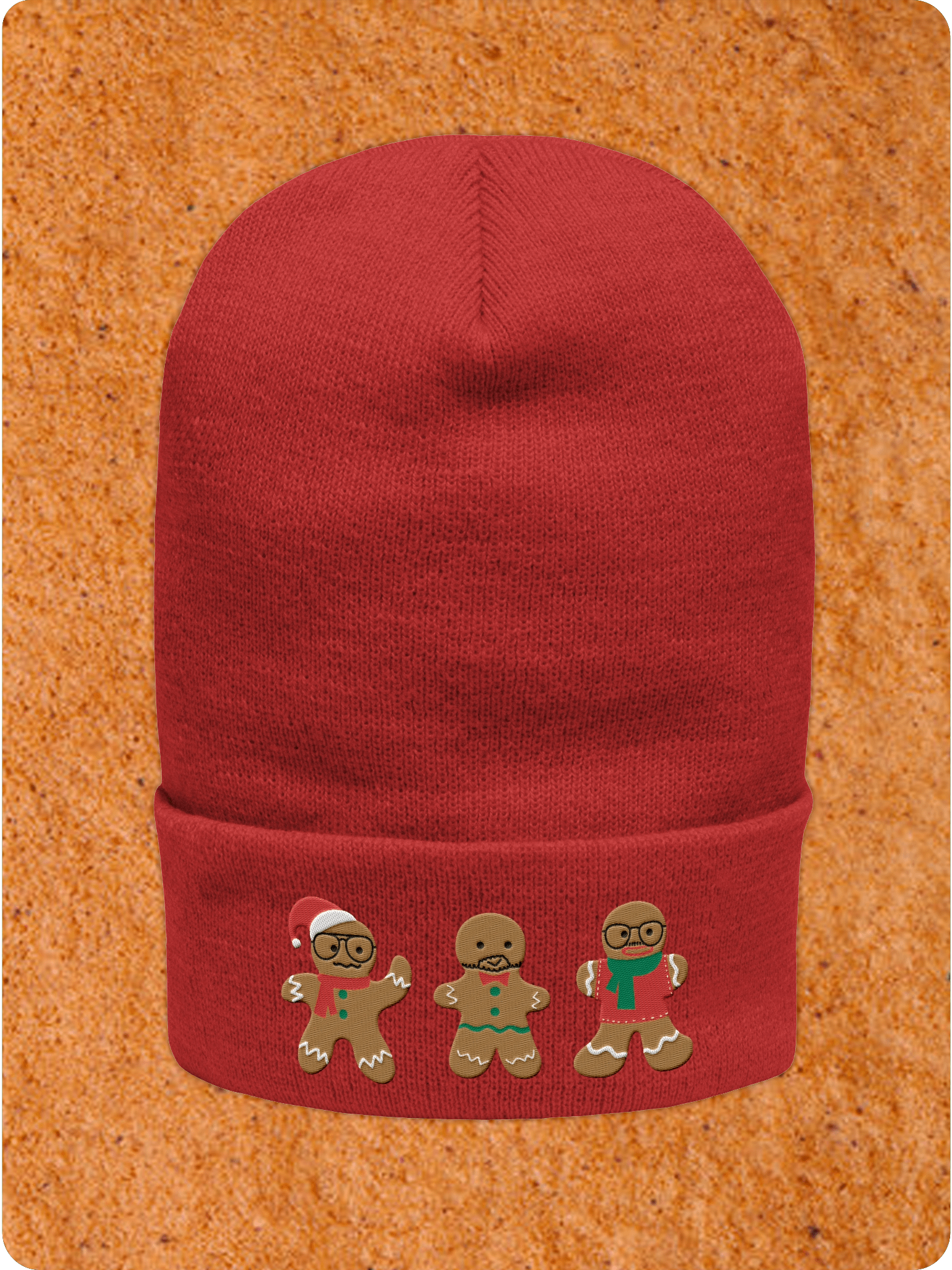 Embroidered Gingerbread Cuffed Beanie (5 Colors) product image (21)
