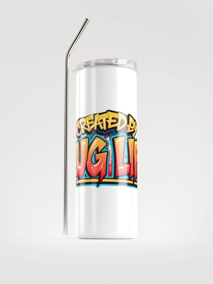 20oz Skinny Stainless Steel Tumbler with Lid and Straw product image (1)