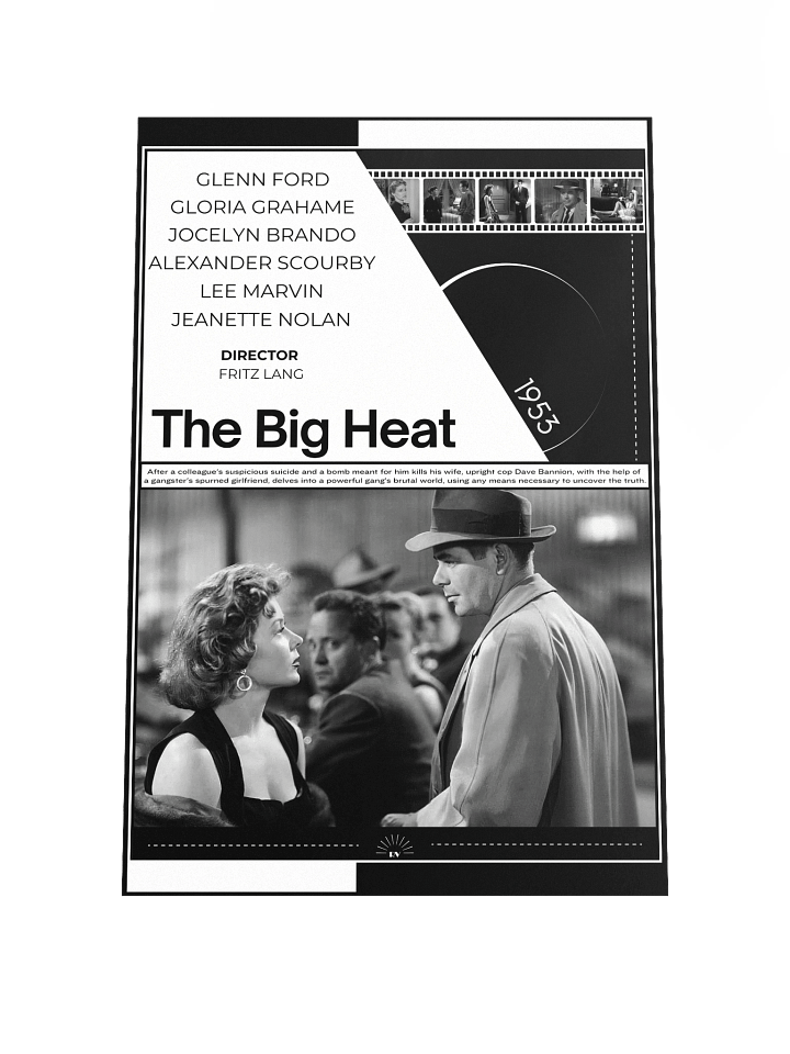 The Big Heat with Glenn Ford and Gloria Grahame 1953 | Movie Poster | 12x18 Wall Art product image (1)