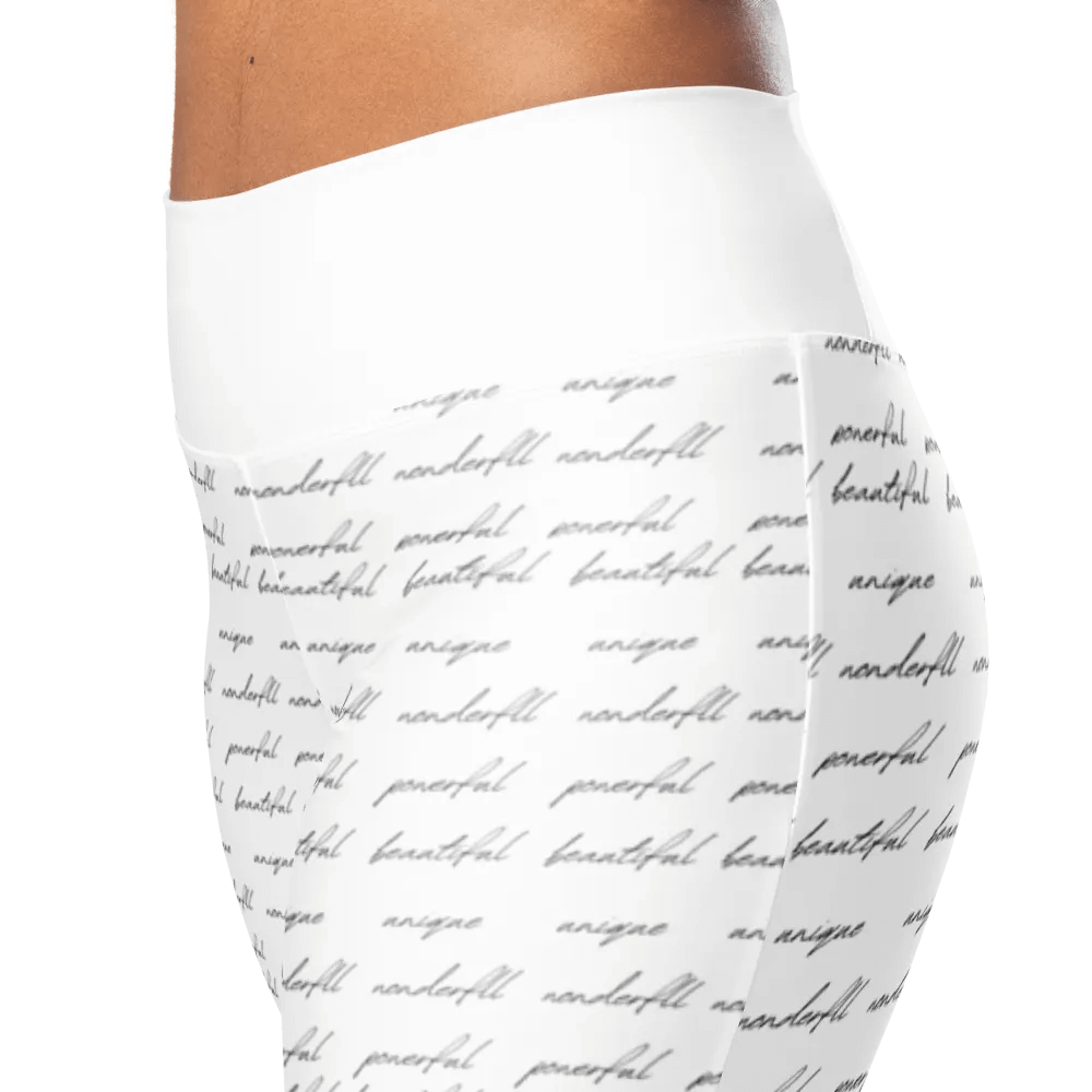 "Beautiful, Unique, Wonderful, Powerful" Affirmation Flare Pants product image (4)