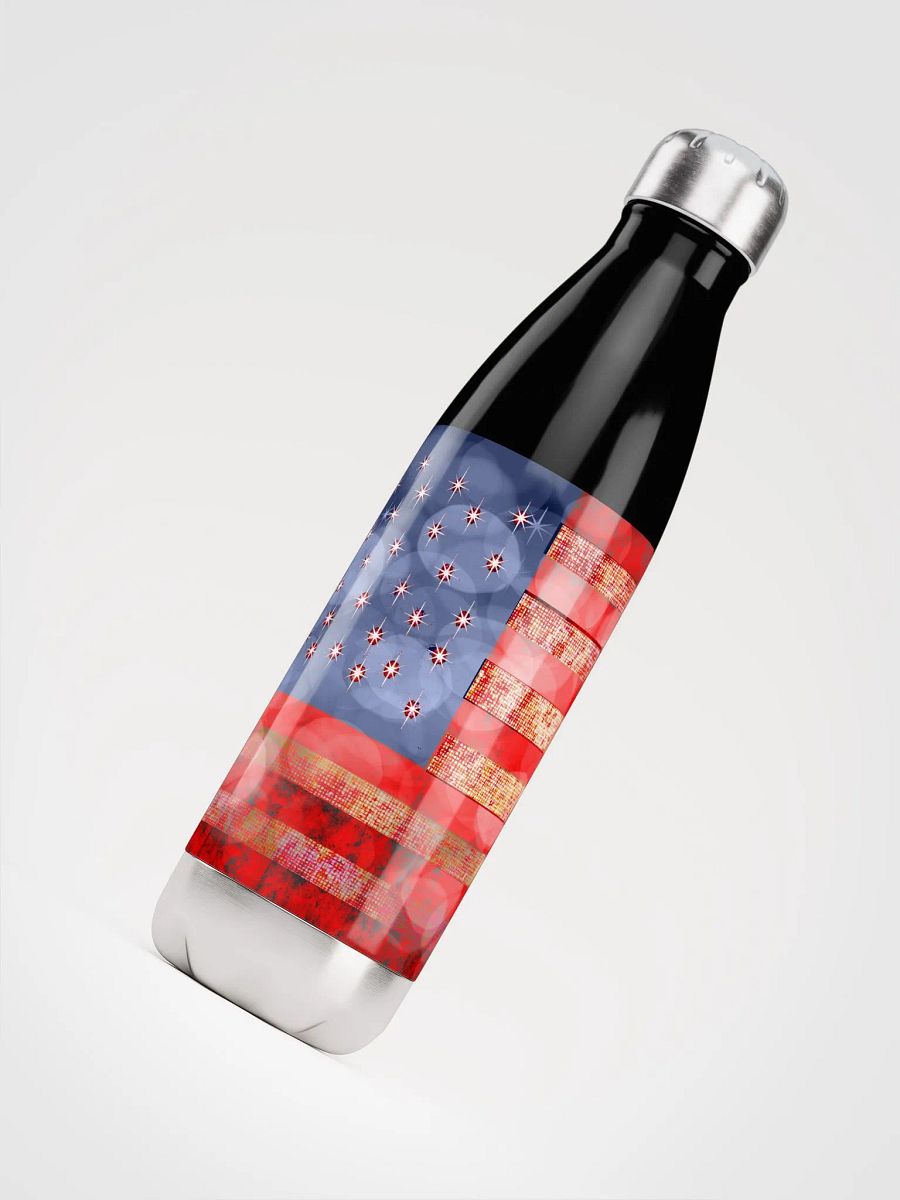 American Flag Bokeh Stainless Steel Waterbottle product image (4)