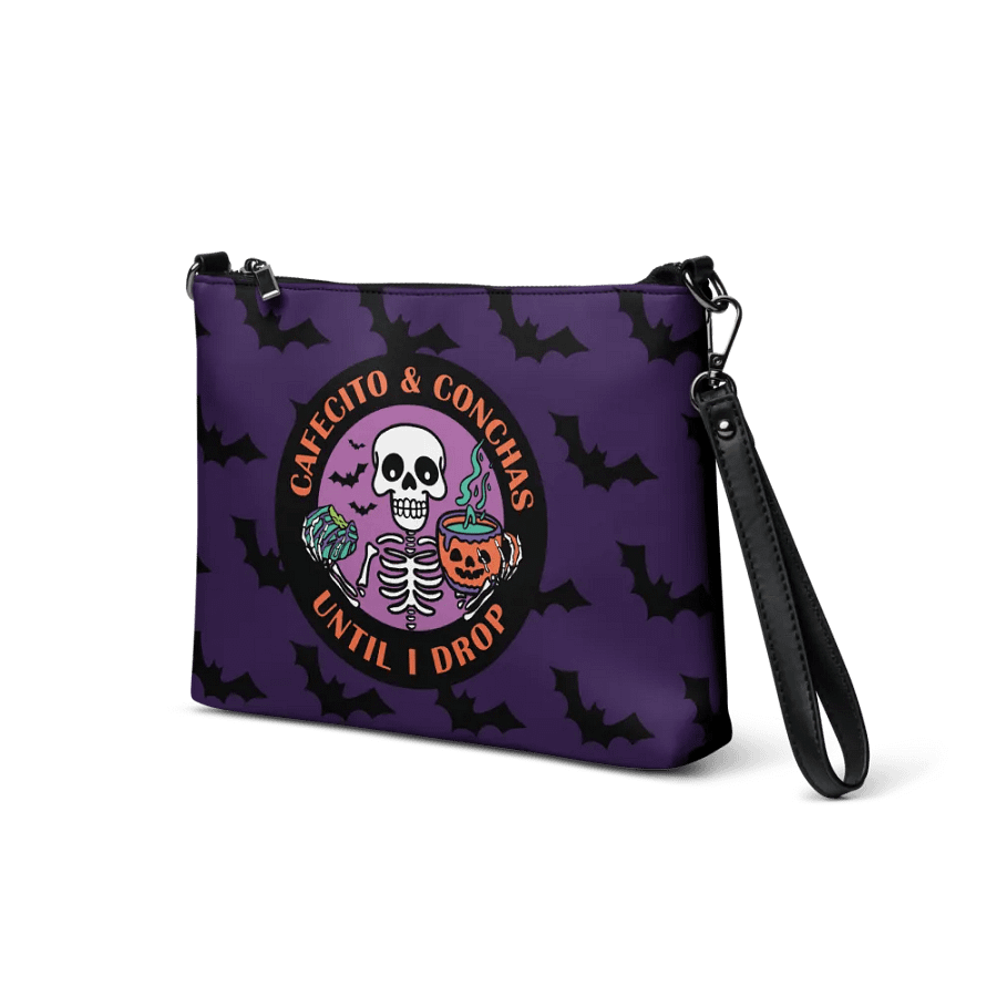 Cafecito and Conchas Halloween Skeleton Flip-Sided Faux Leather Crossbody Bag product image (4)
