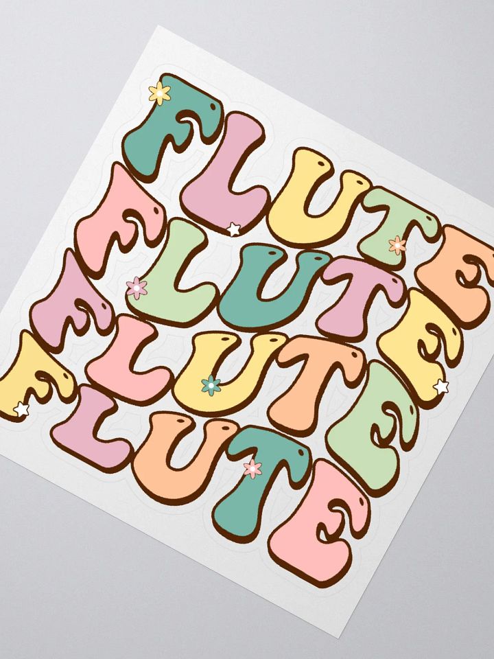 Groovy Wavy Flute Sticker Pastel Font product image (2)