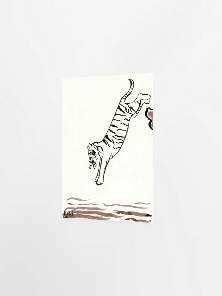 Jumping Tiger Art Print product image (4)