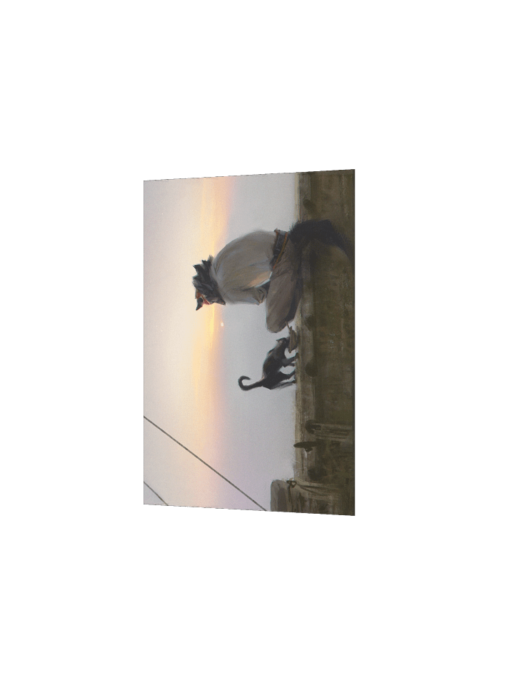 Matte Poster Print - Wolf Feeding Cat product image (2)