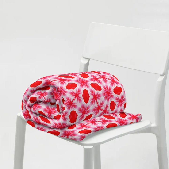 Red & White Snowflake Throw Blanket product image (1)