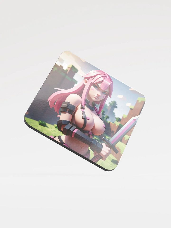 Pixelated Warrior Cork Coaster product image (1)