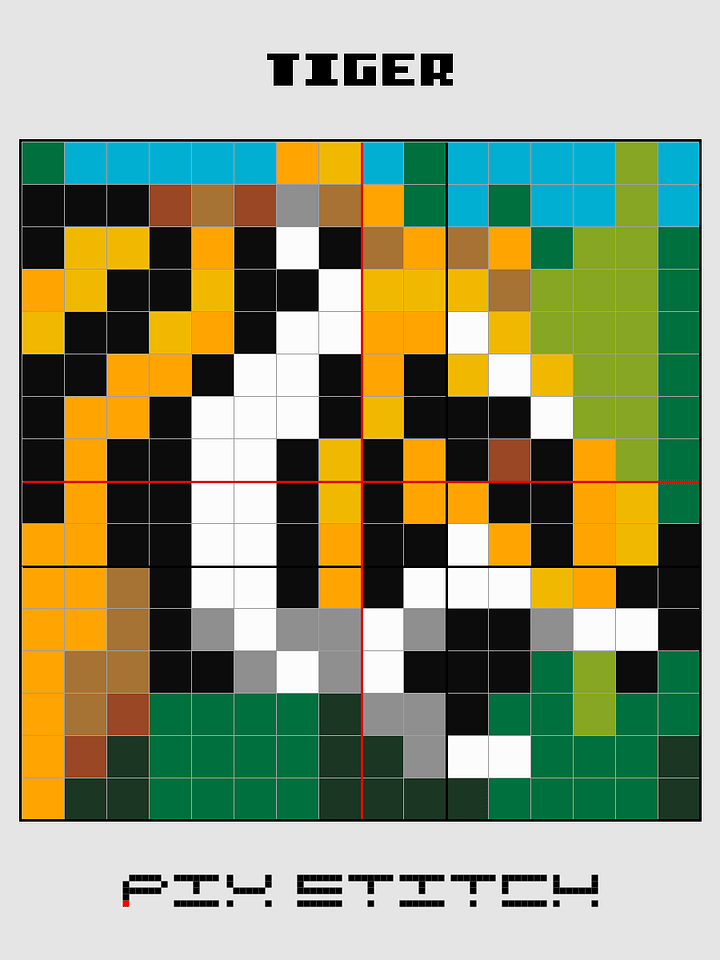 Tiger Pixel Art product image (2)