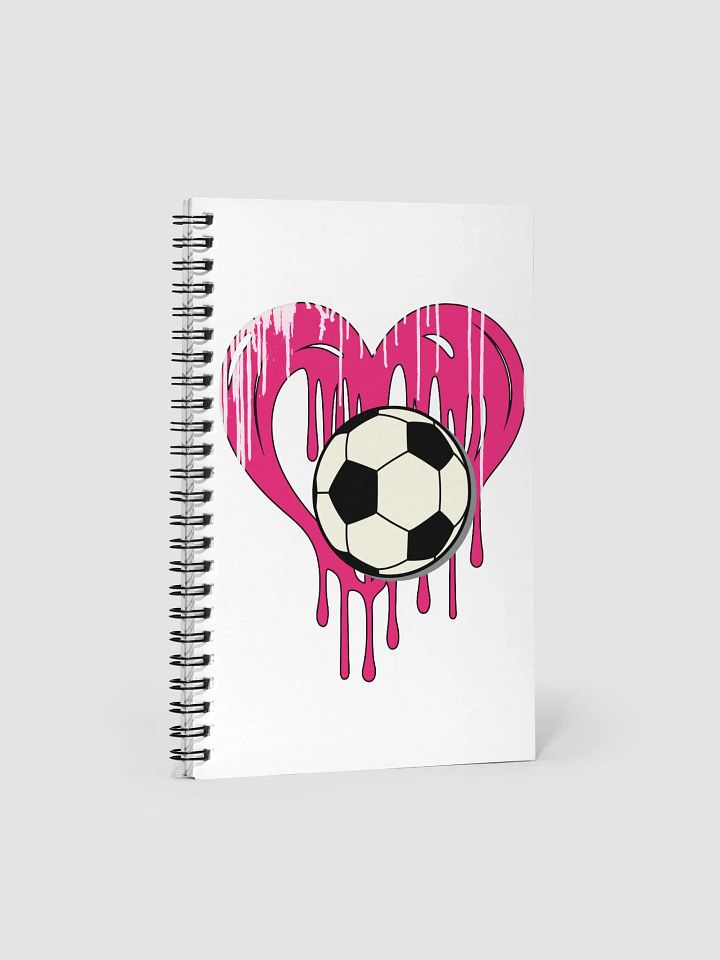 Heart Soccer Dribble Spiral Notebook product image (1)