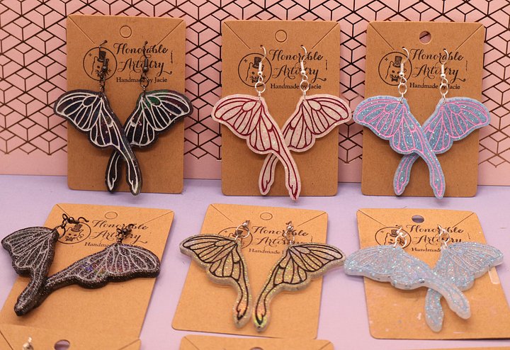 Holographic Fairy Wing Earrings Version 2 product image (2)
