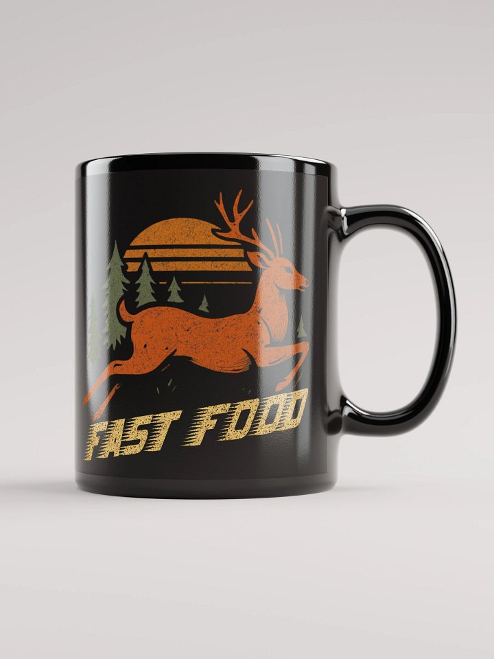 Fast Food Mug – Funny Hunting Coffee Cup with Vintage Deer product image (2)