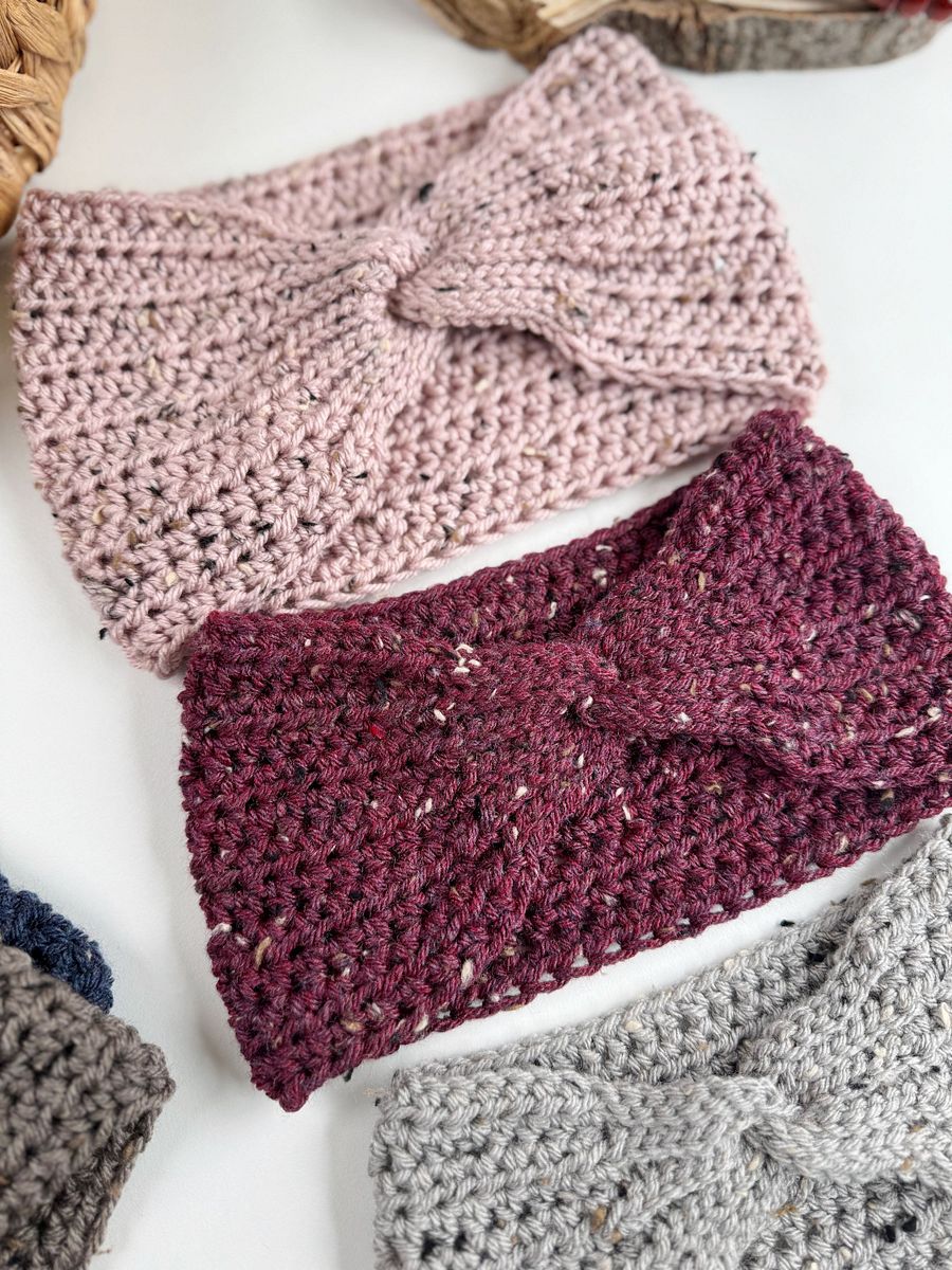 Easy Tweedy Crochet Ear Warmer Pattern PDF product image (10)
