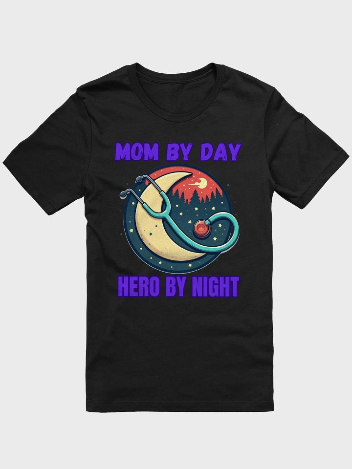 mom by day, Moonlit Hero Nurse T-Shirt product image (7)