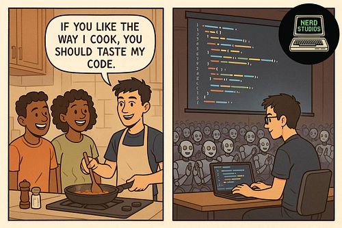 Unleash your inner full-stack chef with the Code & Cook Apron – Taste My Talent!, the ultimate kitchen gear for developers wh...