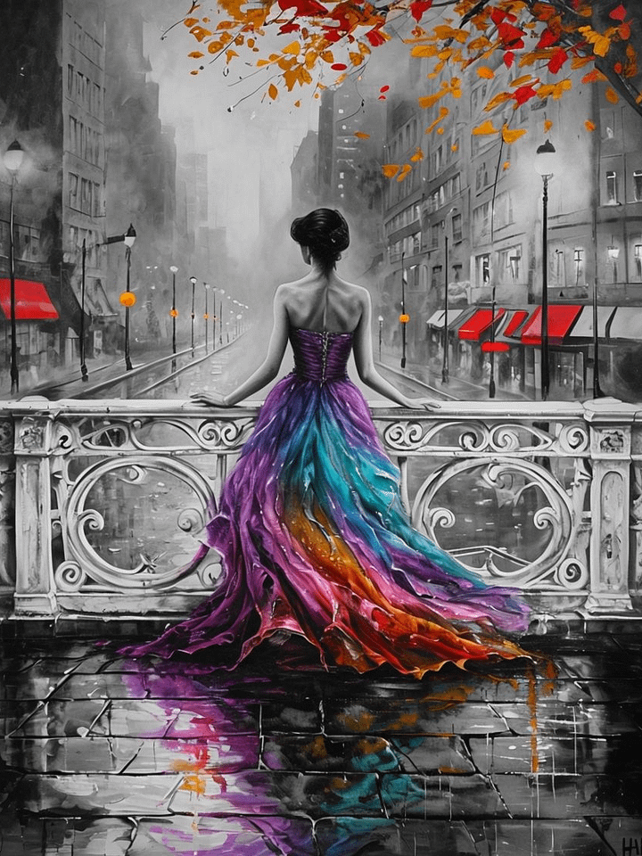 Colorful Cityscape Fantasy Poster product image (1)