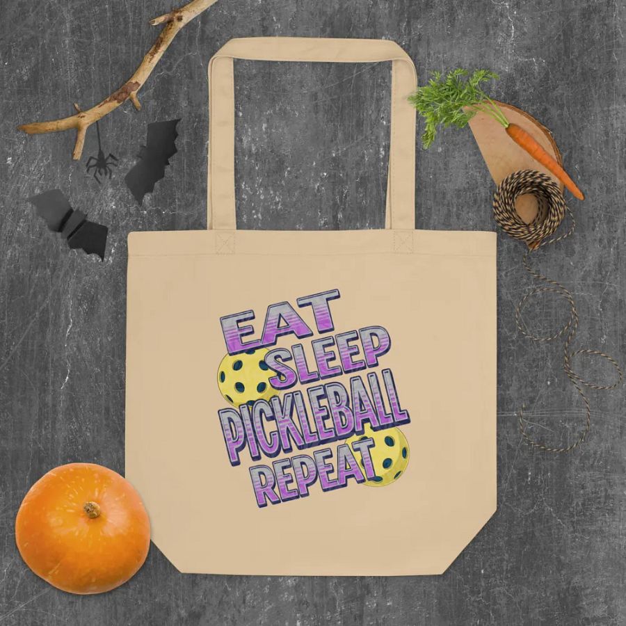 Eat Sleep Pickleball Repeat Angle Passion Eco Tote product image (4)