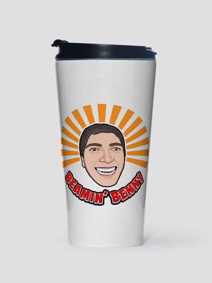 Beamin' Bright Benny Stainless Steel Travel Mug [Small Logo] product image (1)