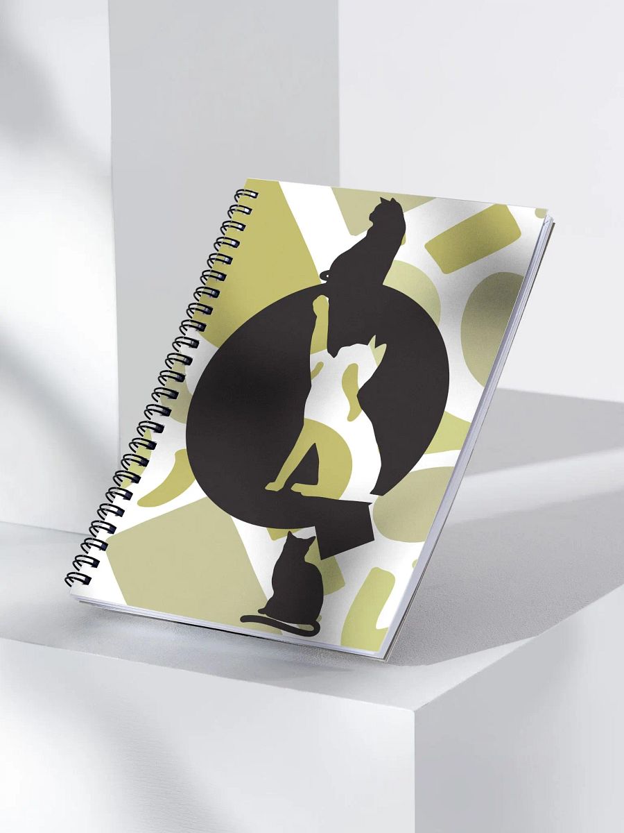 Monogram Letter Q Cat Lover Geometric Greens Notebook product image (3)