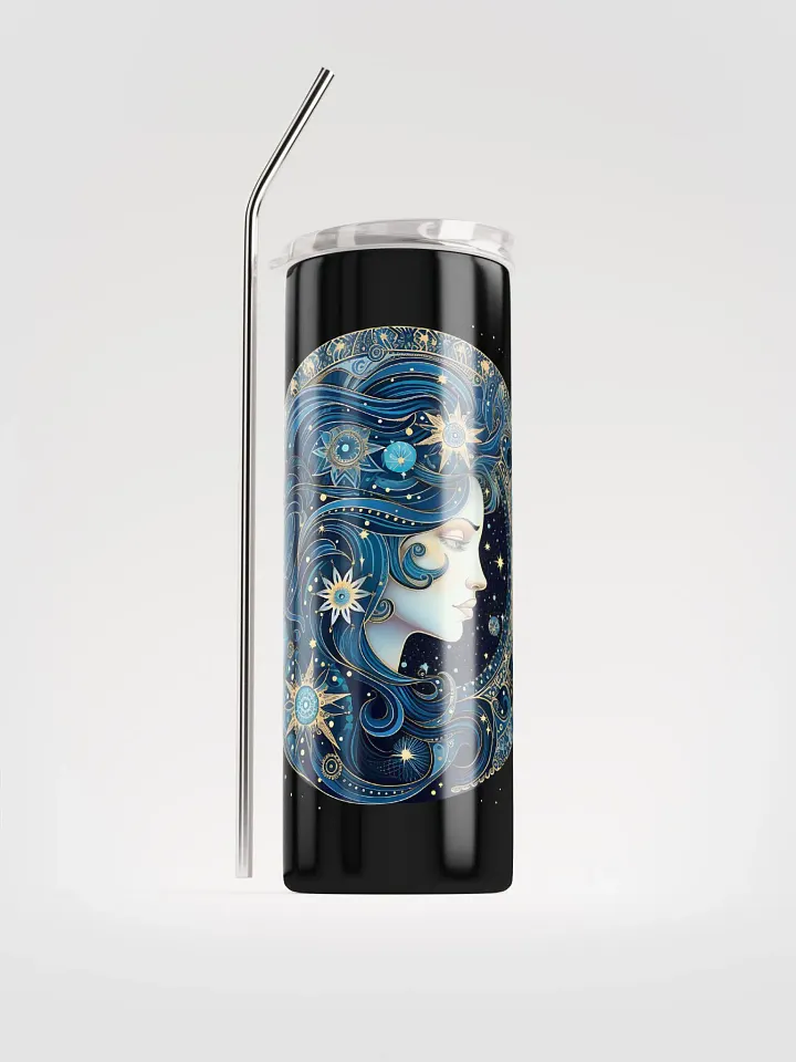 Unveil Aquarius Splendor: Zodiac Stainless Steel Tumbler! 🌌✨ product image (1)