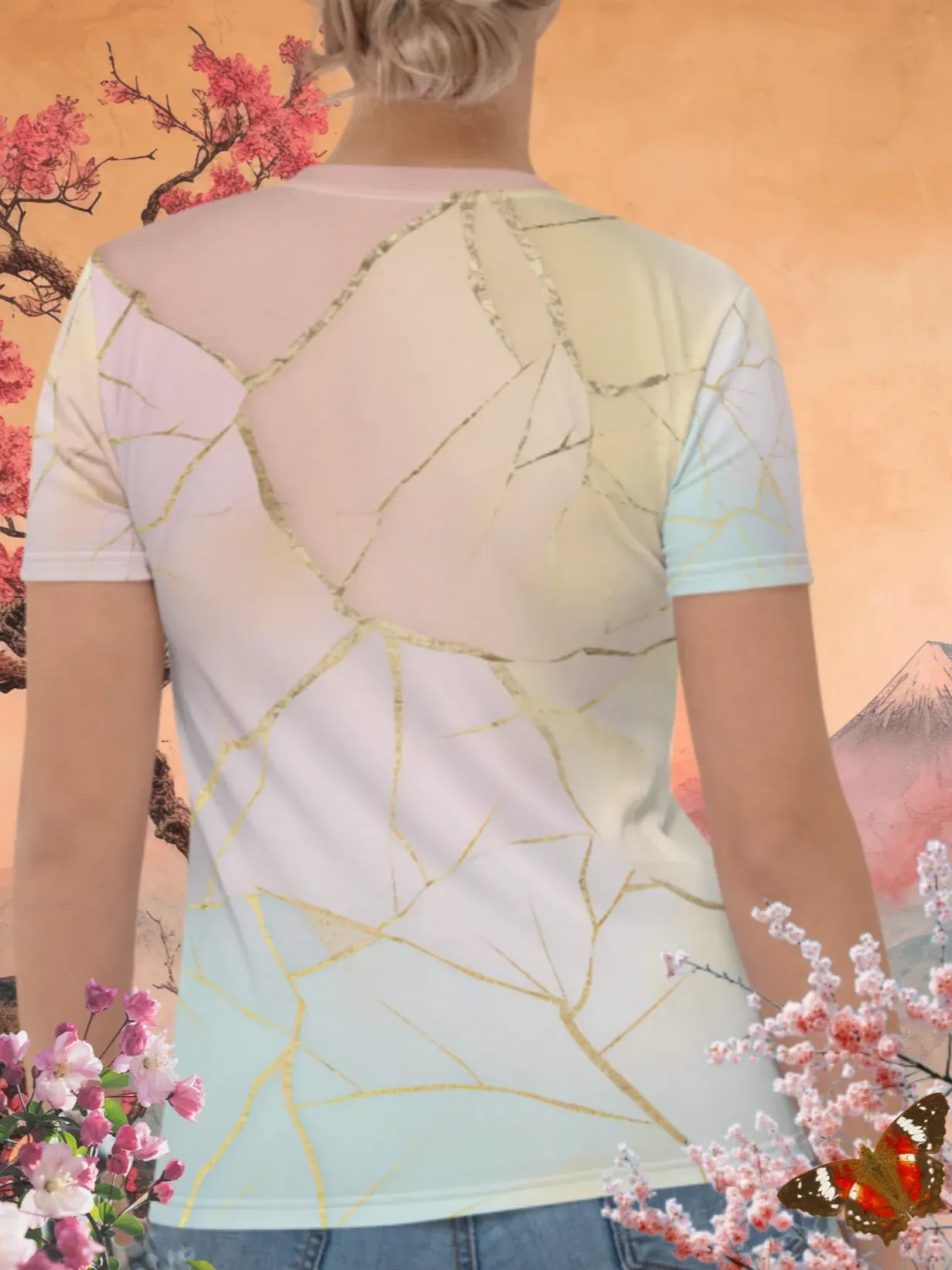 Pastel Kintsugi Print T-Shirt product image (4)