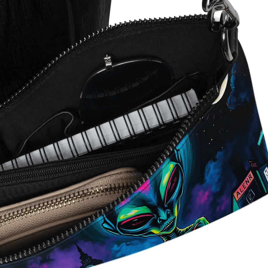 premium faux leather Galactic Meditation All-Over Crossbody Bag product image (6)