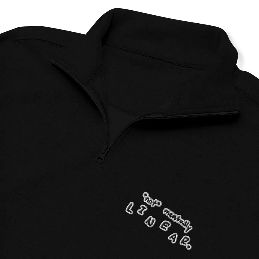 *not* mentally linear. (bubble design) embroidered quarter zip product image (1)