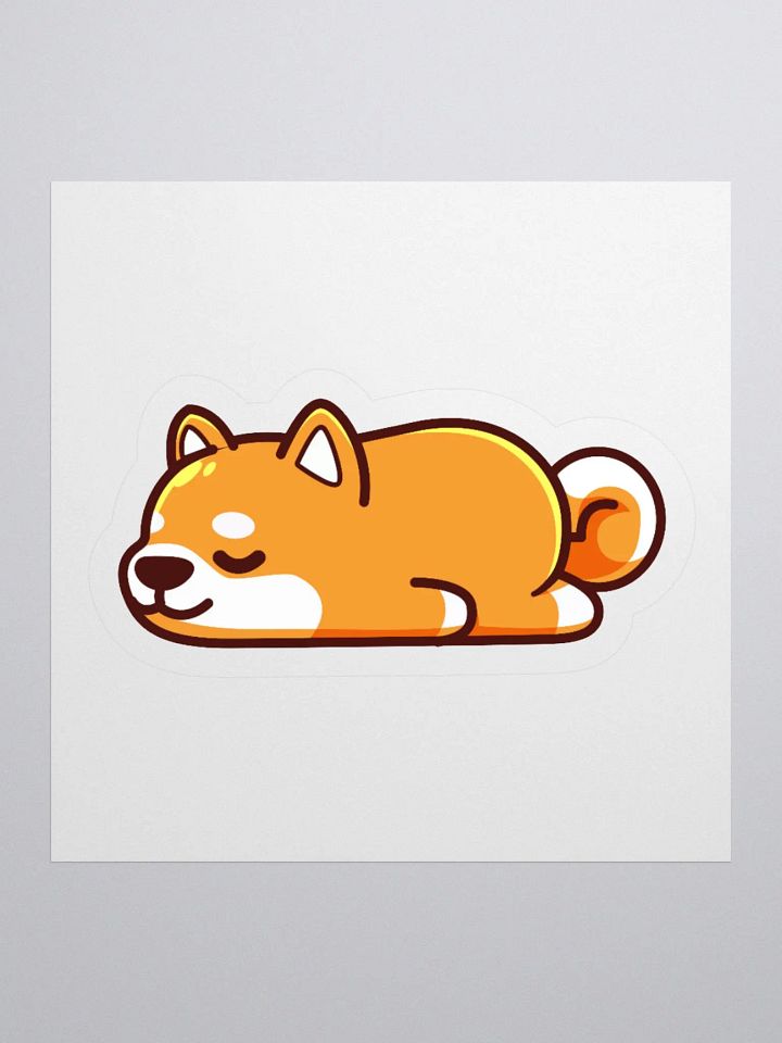 Sleepy shiba sticker product image (1)