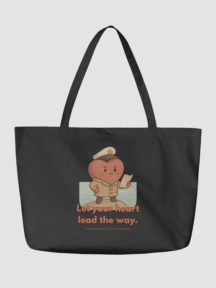 Motivational Quote Tote Bag - "Let Your Heart Lead the Way" (Double-Sided Print) product image (2)