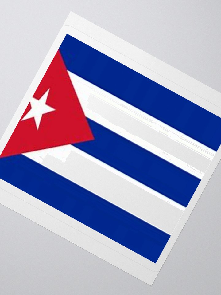 Cuba Flag Sticker | White Star Design | Durable Vinyl | 3 Sizes product image (6)