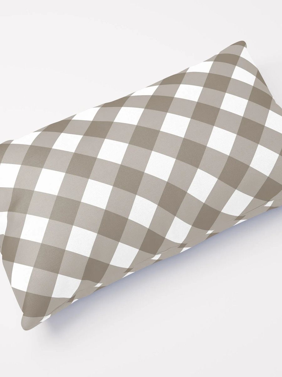 Grey/White Gingham Plaid Pillow product image (4)