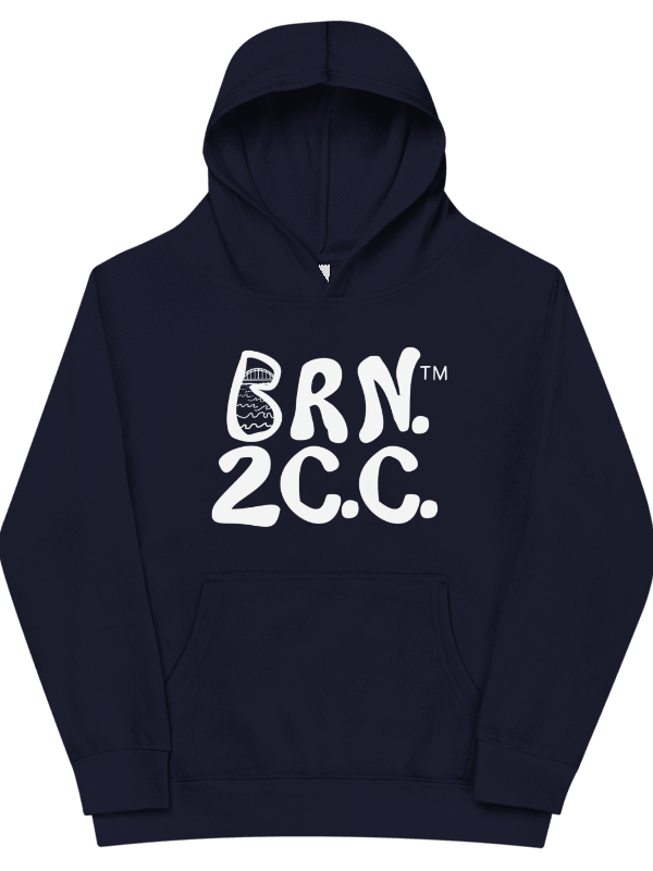 Girls' | BOURNE to Cape Cod™ | DTG Vintage Print | Youth Hooded Fleece Pullover | Cozy Coastal Adventure | White Logo product image (1)