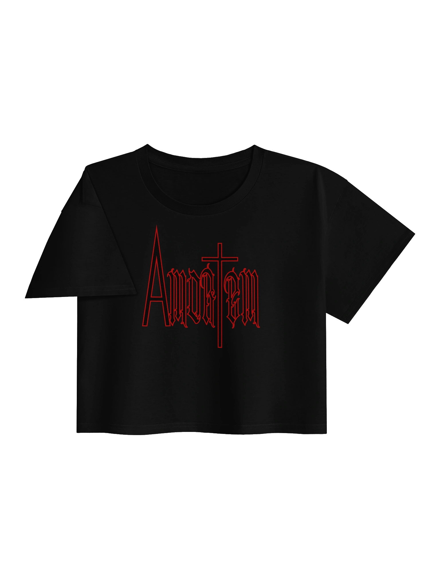 Amortem Outline Logo (Red) Crop Top product image (3)