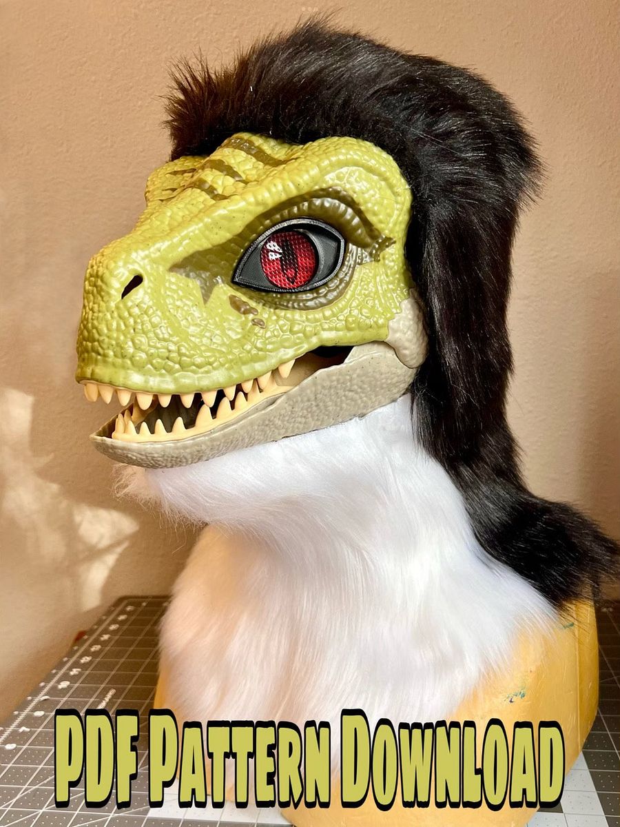 Raptor Mask Hood and Neck Pattern [PDF DOWNLOAD] product image (1)