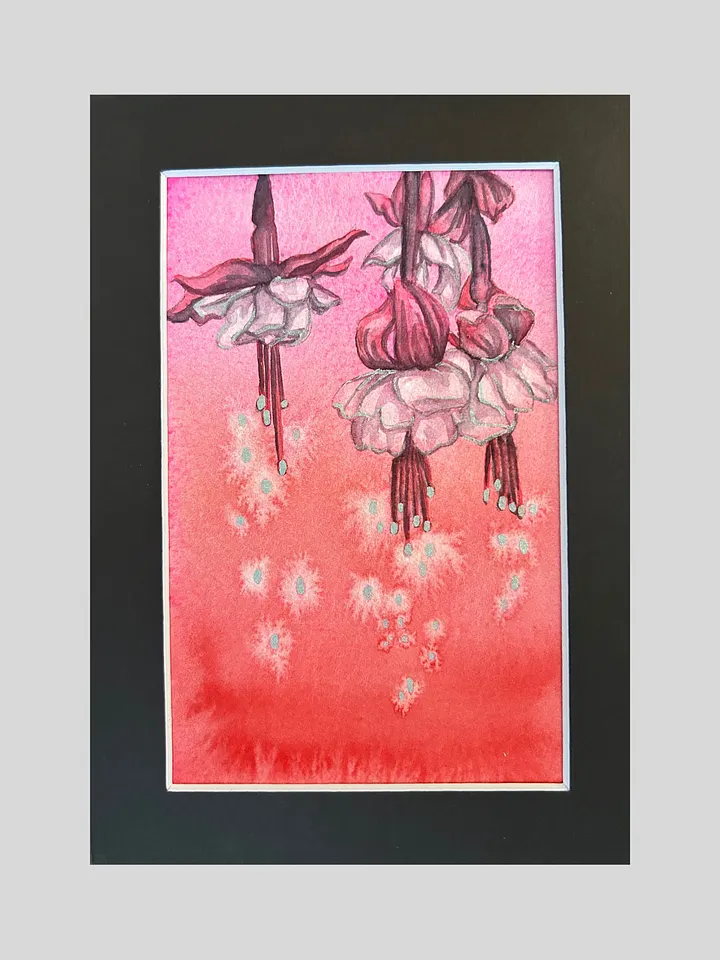 Watercolor Fuchsia Flowers product image (1)