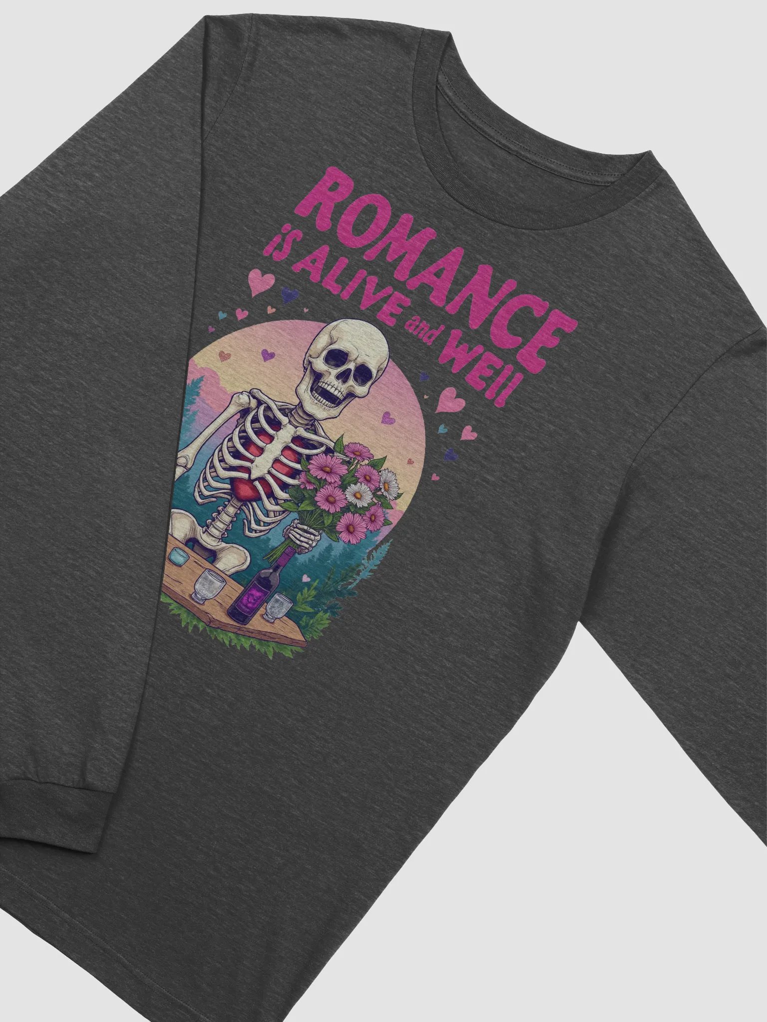 Skeleton's Romantic Evening Long Sleeve Tee product image (36)