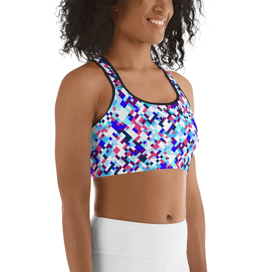 Colorful Mosaic Pattern Sports Bra product image (5)