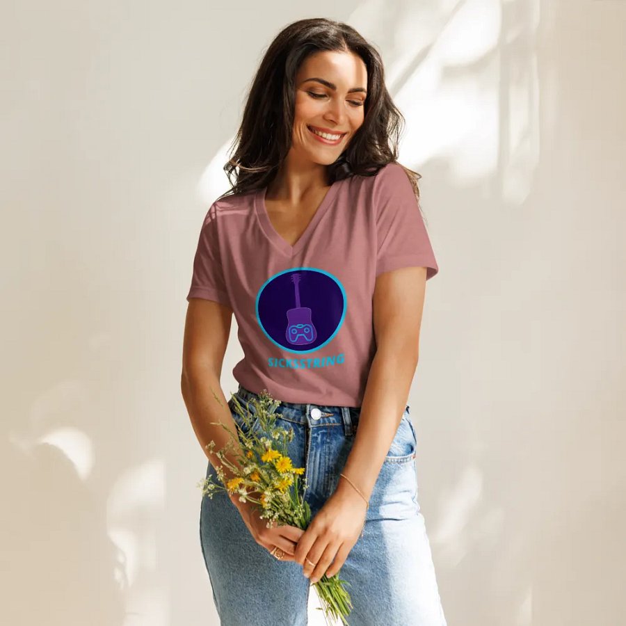 Pink V neck product image (11)