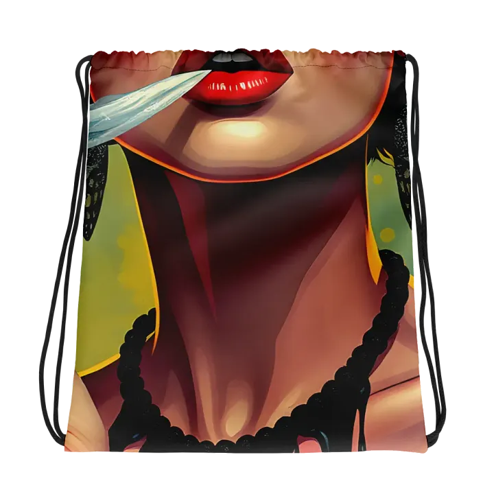 Whispering Feathers Drawstring Bag product image (1)