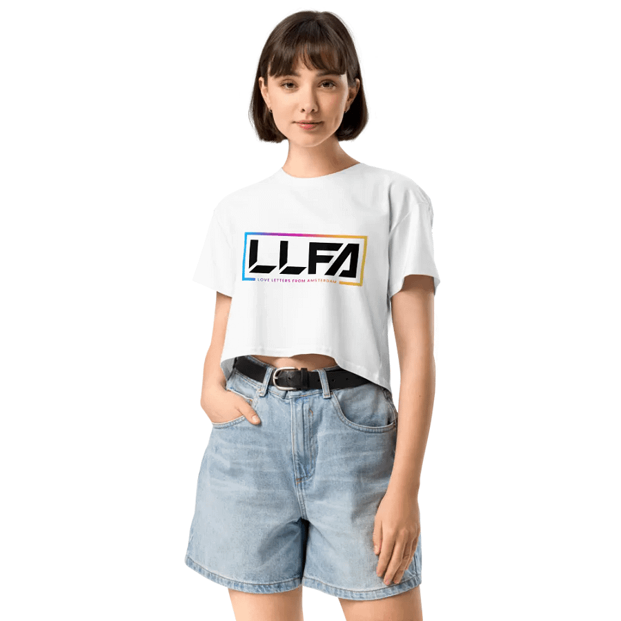 LLFA Logo Premium Crop T-Shirt - White product image (12)