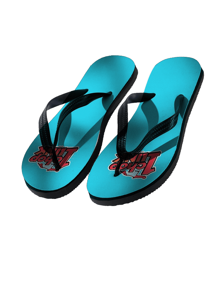 1Chop Link Customizable Sea Blue Flip-Flops product image (1)